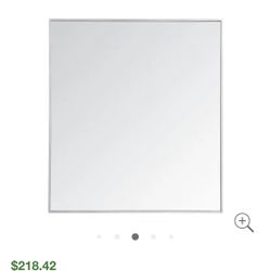 Elegant Lighting MR43640S Eternity 40" x 36" Rectangular Beveled Metal Framed Bathroom Mirror