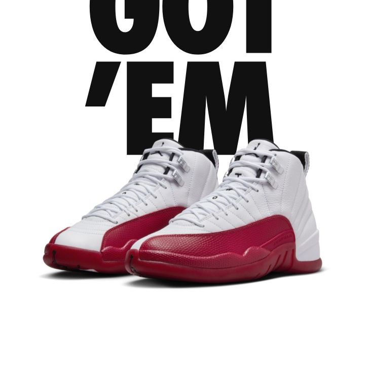 Air Jordan 12 Cherry  Size 11 From Nike Snkrs Shock Drop