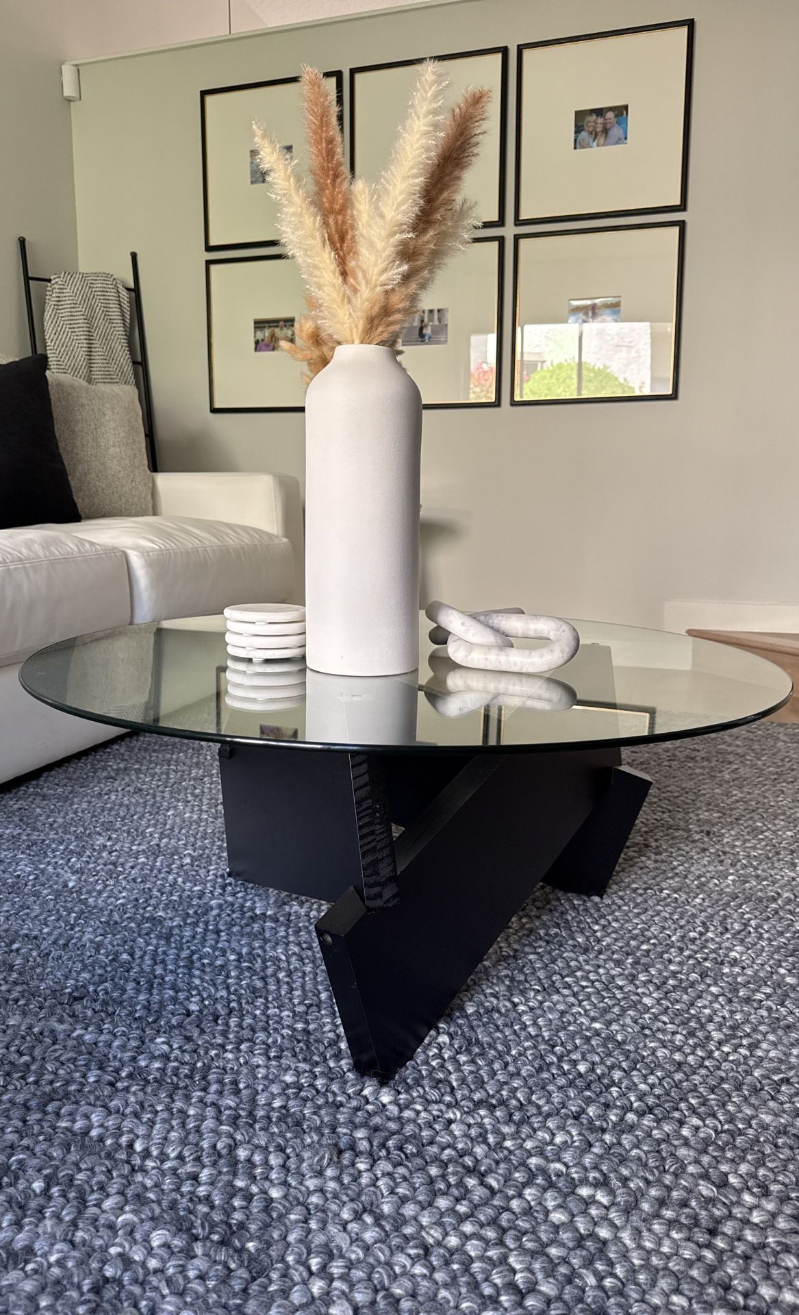 Glass & Wood Coffee Table