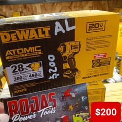 DeWalt ATOMIC 20-Volt Max Cordless Brushless 1/2in. Variable Speed Impact Wrench.  Tool-Only 
