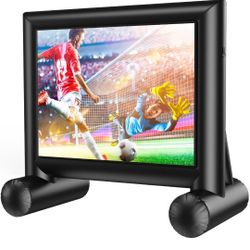 Amada 16 Feet Outdoor Inflatable Movie Screen, Projector Screen with Fast Low-Noise Air, Support Front Rear Projection for Backyard Movie Night, Home 