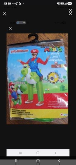 Mario Riding Yoshi Inflatable Child Costume