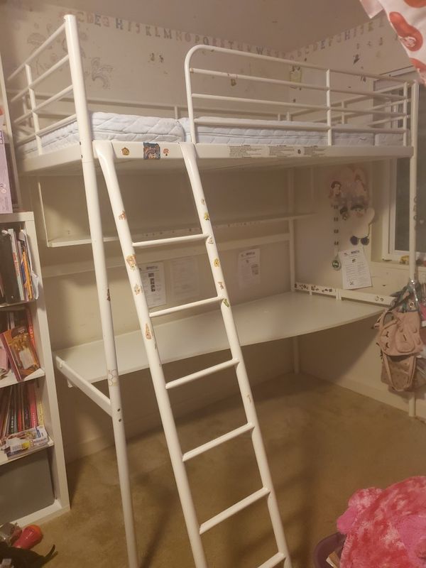 Studio Bunk Bed Over Desk And Bookcase With Metal Frame An Wood Table Twin For In Hyattsville Md Offerup