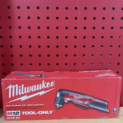 M12 Milwaukee 3/8” Right Angle Drill/driver