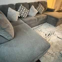 Gray Sectional Sofa with Chaise