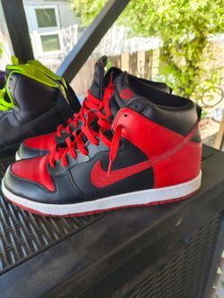 Nike Dunk high red and black