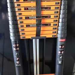 Like New! 25 lb Collapsible 40" up to 16.5' Aluminum Ladder. Holds up to 350lb weight