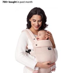 Baby Carrier Ergonomic (Air Mesh Pink) – Lightweight & Comfortable