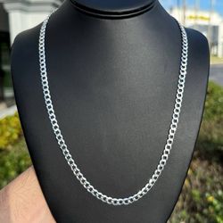New Jewelry .925 sterling silver Curb link chain necklace 22” 5.0mm