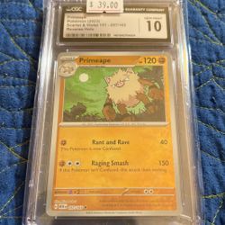 Pokémon TCG Scarlet & Violet 151 / Primeape R-Holo 057/165 / CGC 10 Gem Mint