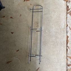 Bathroom toilet paper dispenser and holder all metal