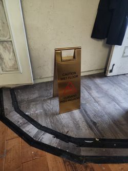 Golden Wet Floor Sign