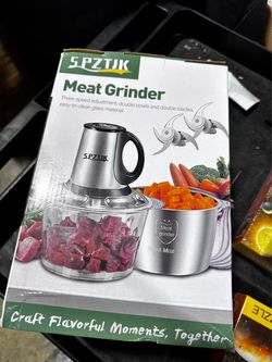 SPZTJK 3-Speed Electric Food Processor: Meat Grinder
