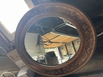 Antique Wood Carved Mirror 