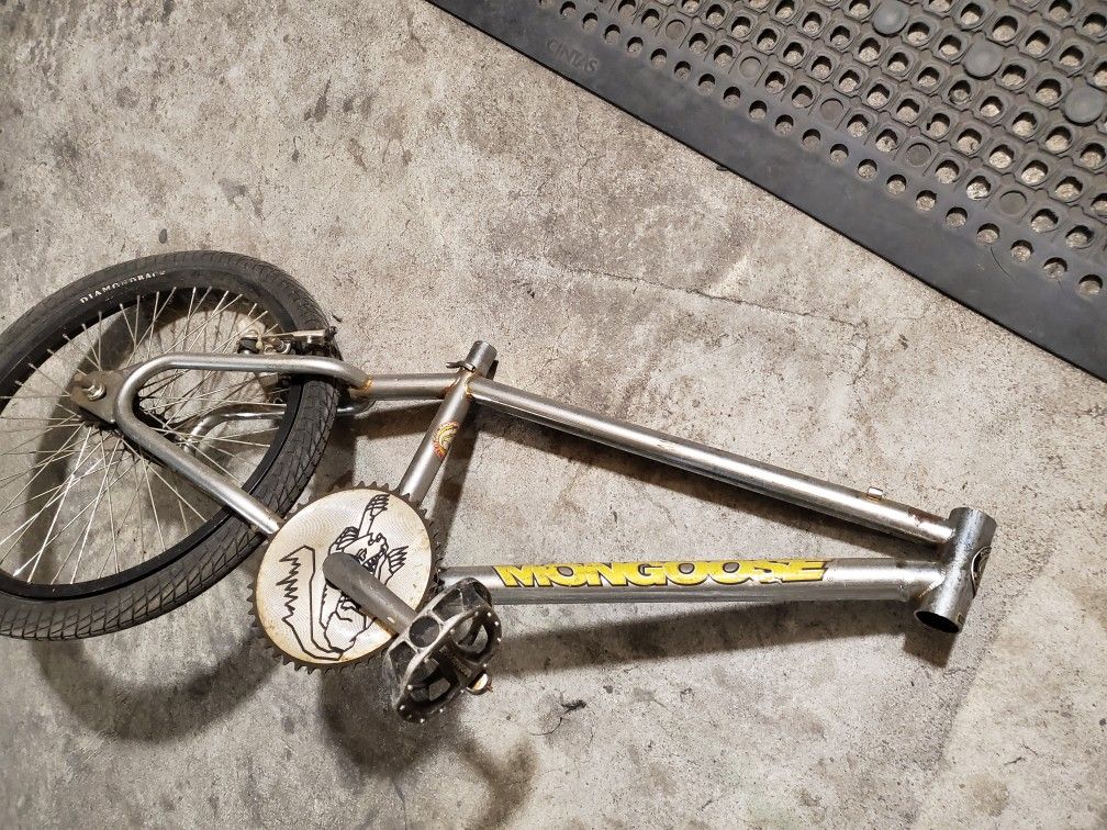 Midschool Mongoose Rare Engraved Full Bmx Crank Setup 