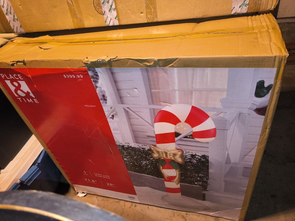 NIB 7' L.E.D Candy Cane