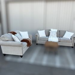 Beige Sofa Set From Ashley