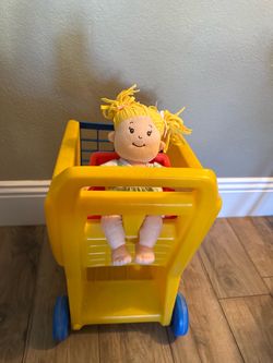 Kids Toy Shopping Cart with Soft Doll