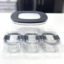 Rubbermaid Brilliance Food Storage Container Set 4 Pieces 