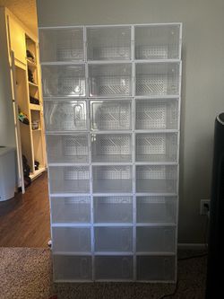 24pcs stackable shoes organizer