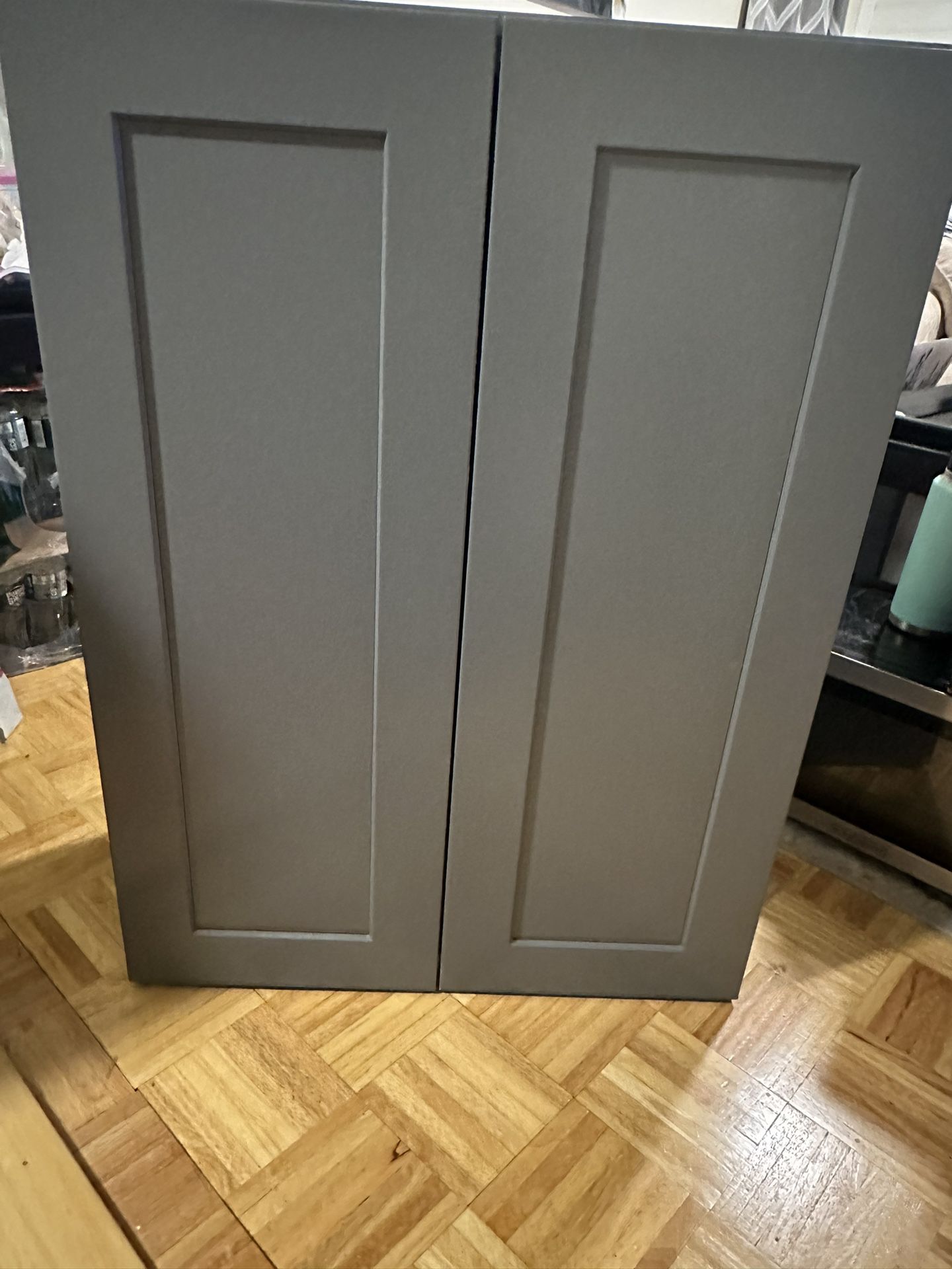 Kitchen Wall Cabinet ( Color Platinum Shaker, Gray)