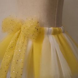 Multicolor Tutu With Attached Bow By ShyLynns Creations 