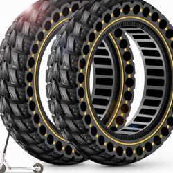BANGTING 2PCS 60/70-6.5 Scooter Tire, 10x2.5 inch Tire Solid for Segway Nineb...