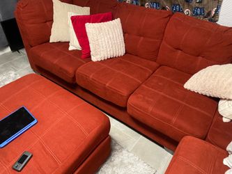 Red sofas