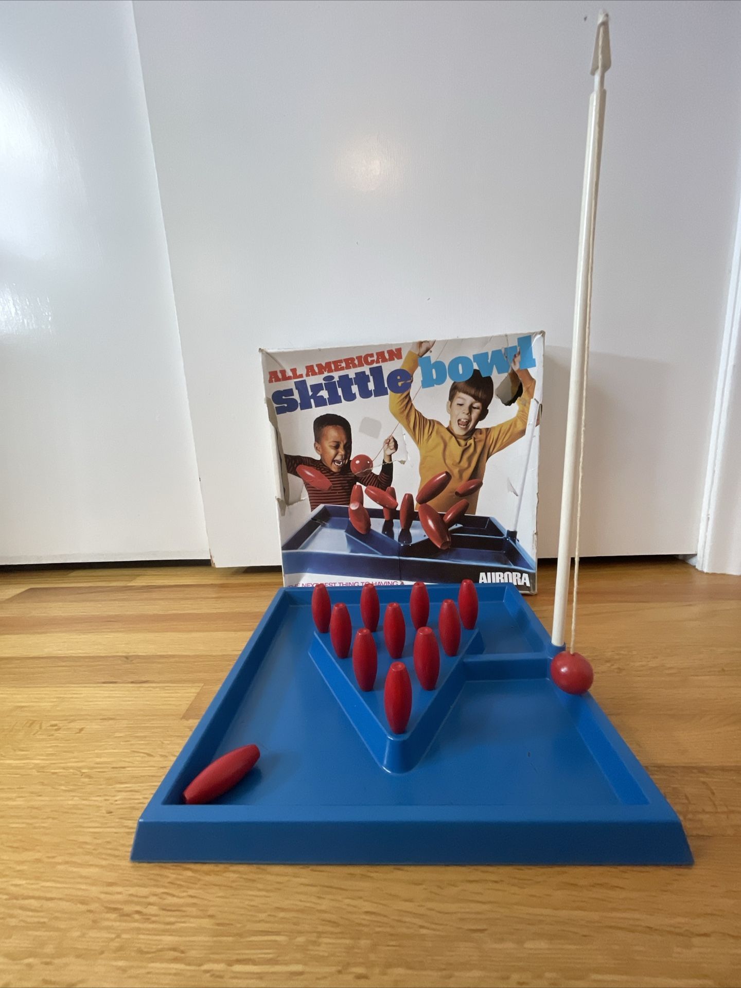 Vintage Original All American Skittle Bowl Game by Aurora 1970 With Box Complete
