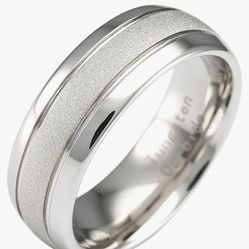 White Gold Tungsten Rings For Men