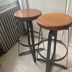 West Elm Wooden Stools