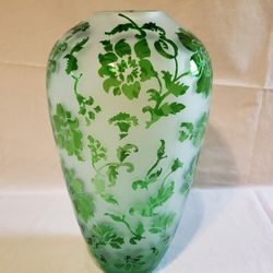 Beautiful Huge & Heavy Glass Vase
