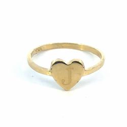 Woman’s Ladies 10k Yellow Gold Initial J in a Heart Ring Size 7 GP3134917