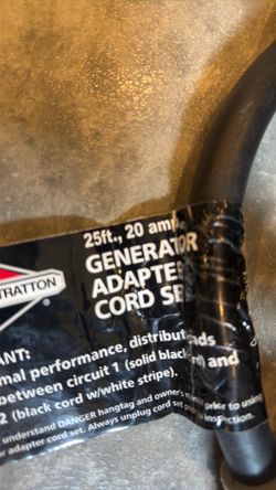 Generator extension cord with 4 outlets