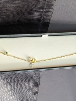 Beautiful gold plated silver s925 bee bracelet