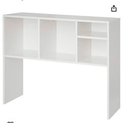 White desk hutch/Over the desk shelves 