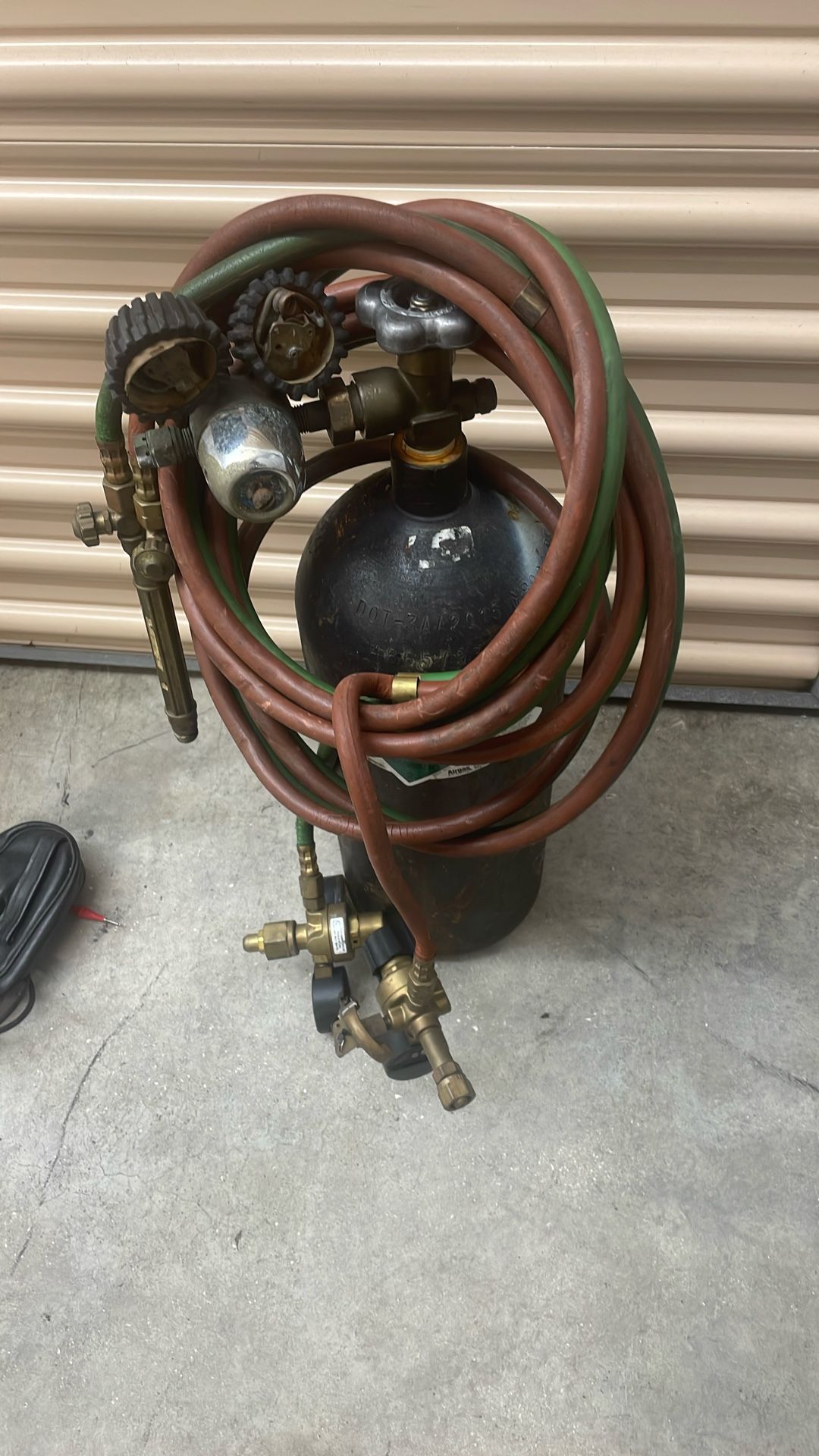 acetylene tank and torch