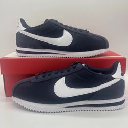 Men's Nike Cortez TXT Sneakers Shoes - Midnight Navy White - Size 7.5, 8