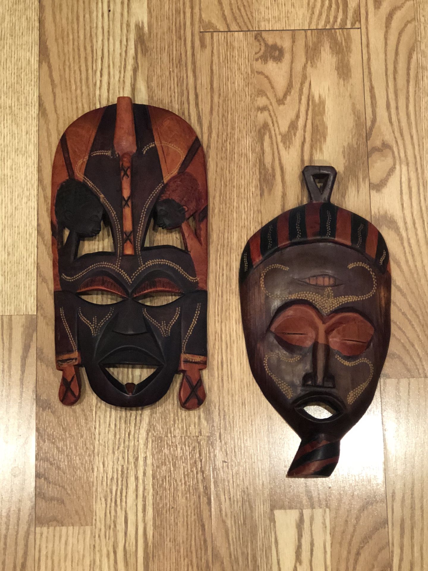Handcarved African Mask/ Set of 2