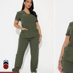 3 Scrubs Set Tops And Bottoms 
