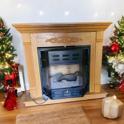 Free Standing Vent-free Propane Fireplace 