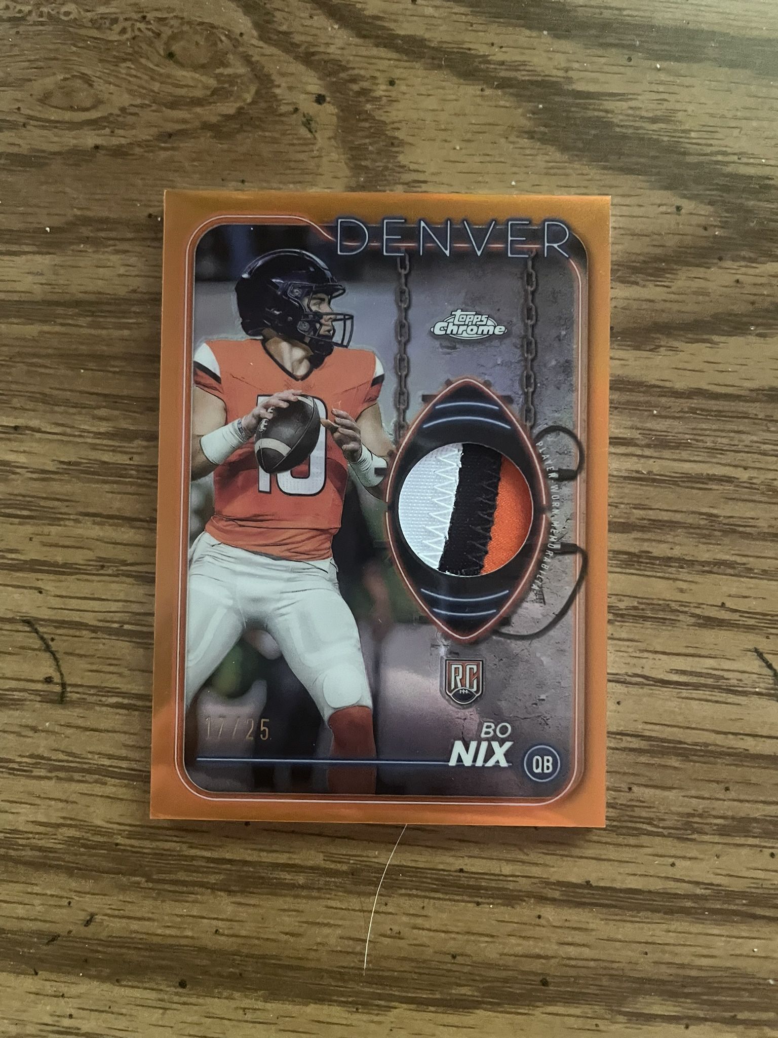 Bo Nix Jersey Card