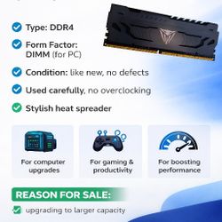 DDR4 Gaming RAM – Boost Your PC Performance Instantly!