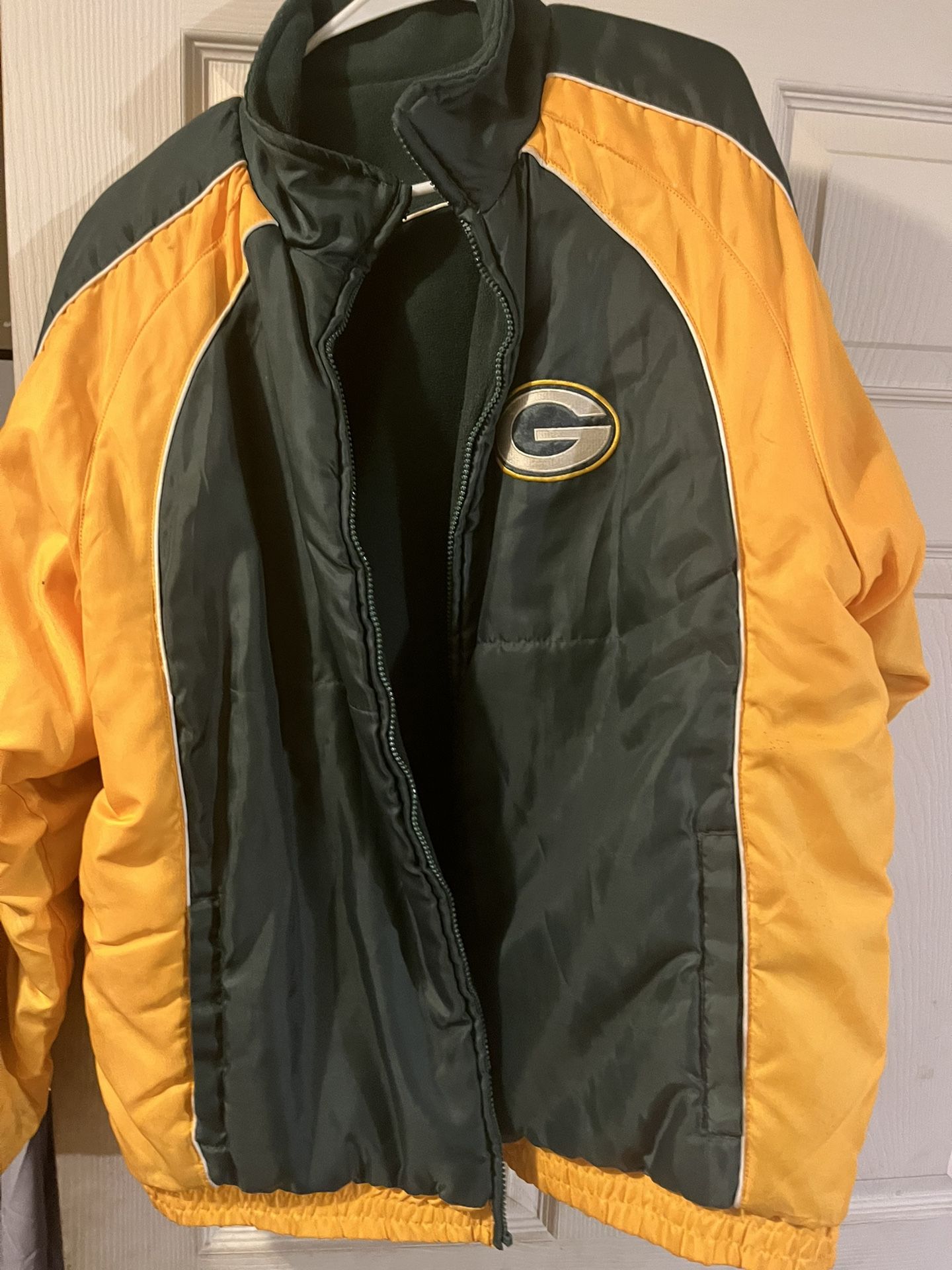 Vintage Green Bay Packers Pro Line Logo Athletic Jacket Mens XL Insulated Puffer