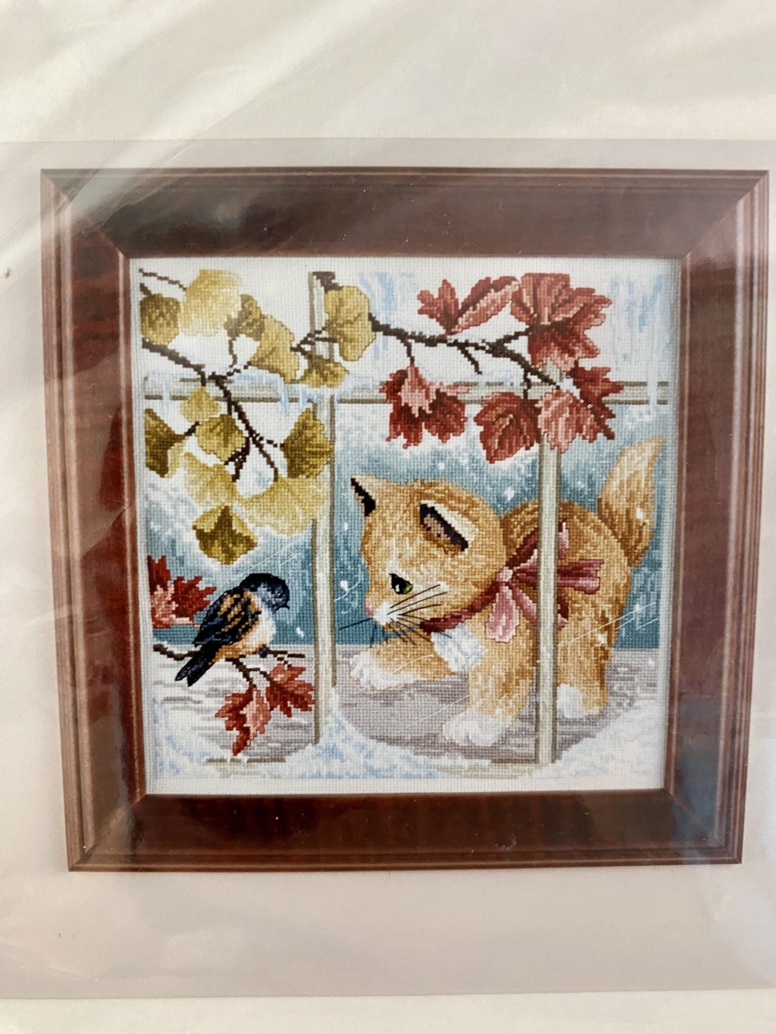 Kitten & Bird SudBerry House Counted Cross Stitch Kit