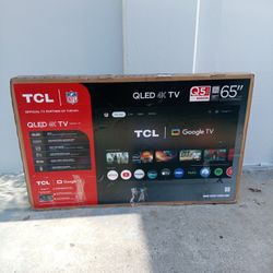 -FIRM PRICE NON-NEGOTIABLE- New 2025 Model 65 In. TCL QLED Smart Google TV W/Remote
