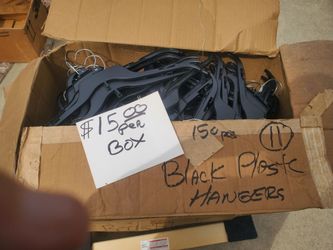 Black Plastic Hangers 150 pcs $15.00