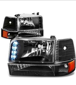 92-96 Ford F-150-F-350/Bronco Headlights Faros Calaveras Micas Luces Lamps