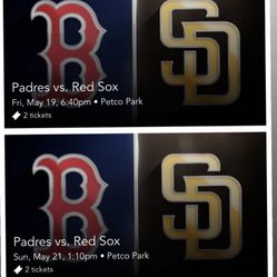 Padres Vs Red Sox 5/19 & 5/21 Section 122 Row 32