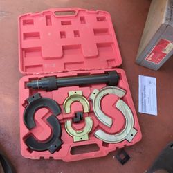 Macpherson Strut Coil Spring Compressor Kit Interchangeable Fork Extractor Tool